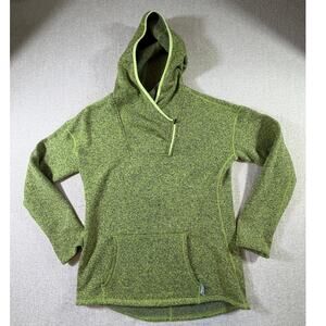 Stio Womens XL Green Blooming Horizon Fleece Hoodie Long Sleeve Outdoor Pullover